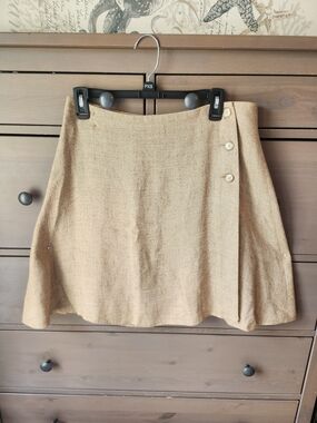 Woven Tweed Wrap A-Line Skirt in Tan . Alcott & Andrew Ukraine